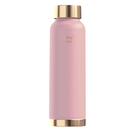 LA'FORTE Copper Water Bottle, Pure, 1000 ml  (Apricot)