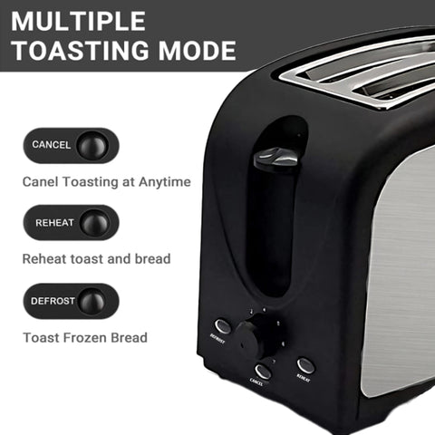 LA' FORTE POP UP Toaster - Stainless Steel - 7 Heat setting,(Refurbished)