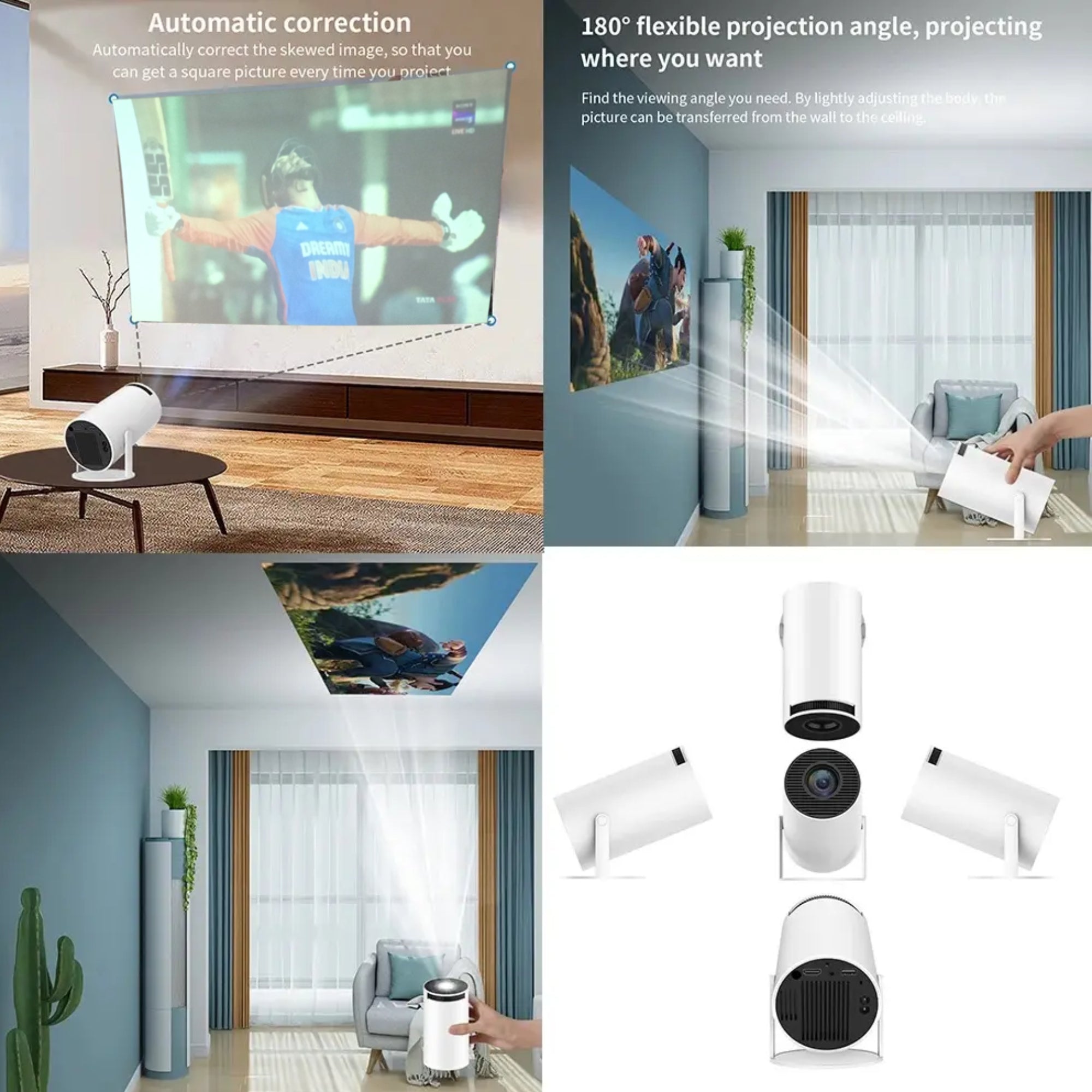 Encasa HY300 Smart Projector | 1080p | 5G WiFi | Bluetooth
