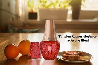 LA'FORTE  Copper Bottle Venus Jar 1400 ml (Ruby Red)