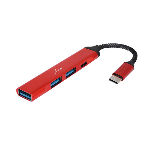 Flixx USB-C Hub | 3 USB-A & 1 USB-C Port | High-Speed Data Transfer & Power Delivery