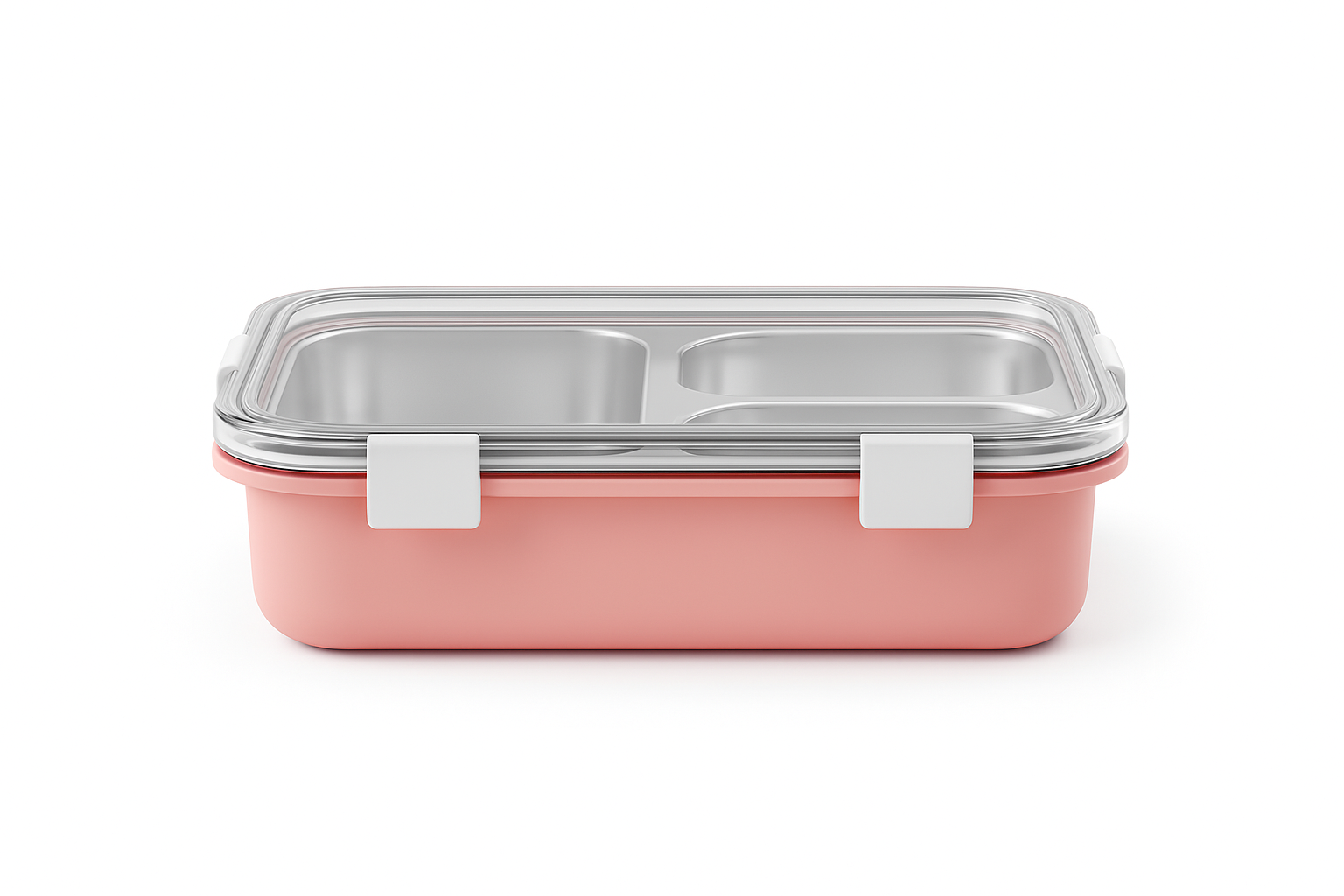 LA’ FORTE 304 Steel Bento Box (900 ml) | 3 Sections | Leak-Proof | Hygienic, Rust-Free | Microwave-Friendly Tiffin for Kids & Adults