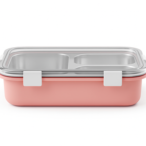 LA’ FORTE 304 Steel Bento Box (900 ml) | 3 Sections | Leak-Proof | Hygienic, Rust-Free | Microwave-Friendly Tiffin for Kids & Adults