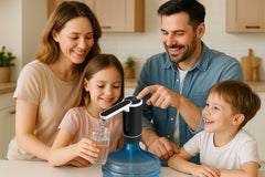 Rechargeable Automatic Water Dispenser Pump with 1200mAh Battery – Fits Standard Water Bottles – One-Touch Operation | USB Charging