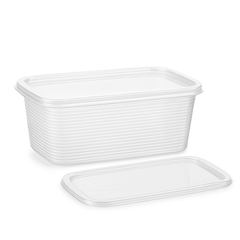 Premium Transparent Plastic Food Storage Containers with Lids –1800 ml/ Set of 6 – Airtight, Leak-Proof & Stackable – Ideal for Salads, Meal Prep, Leftovers, Kitchen & Fridge Organization