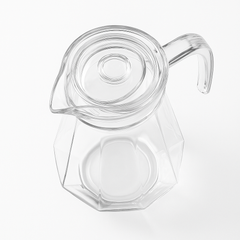 LA’ FORTE Premium Glass Water Jug with Lid | Lead-Free Borosilicate Glass Pitcher for Hot & Cold Beverages | Available in 3 Elegant Designs (1 L / 1.3 L)