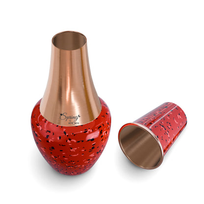 LA'FORTE  Copper Bottle Venus Jar 1400 ml (Ruby Red)