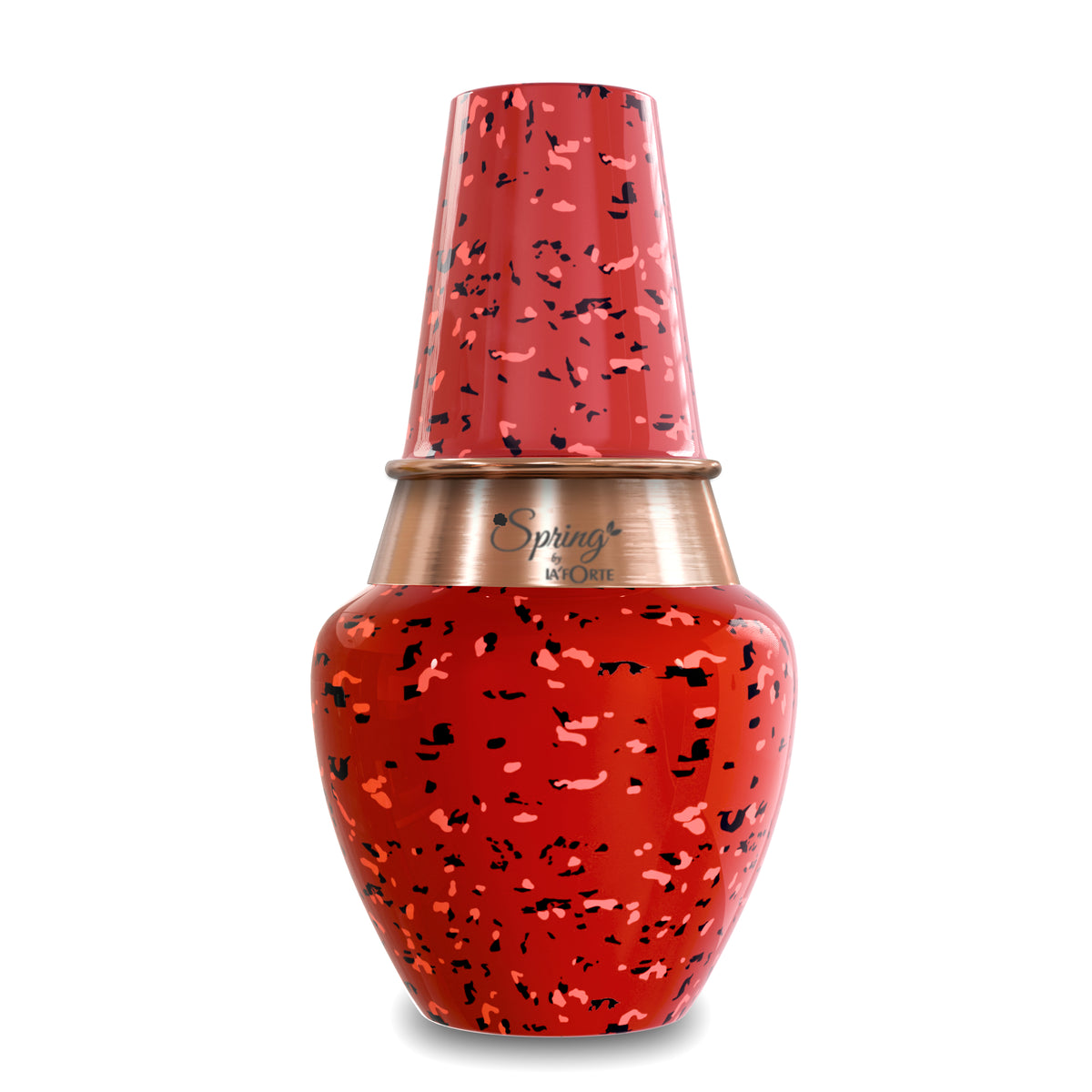 LA'FORTE  Copper Bottle Venus Jar 1400 ml (Ruby Red)