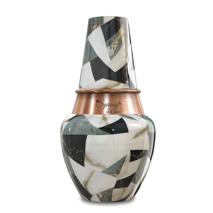 LA'FORTE तांबे की बोतल वीनस जार 1400 ml (सी ग्रीन)