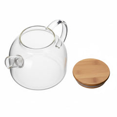 LA’ VITE Borosilicate Glass Teapot- Wooden Lid// 1000 ml
