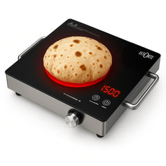 LA’ FORTE Infrared Electric Cooktop 2200W – The Only Cooktop That Can Make Roti, BBQ Tikka & Tea | Better Than Induction, Cleaner Than Gas | Portable Ceramic Hot Plate for Home, Hostel & Outdoor Cooking