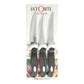 La Forte Stainless Steel Kitchen Knife Set with Soft Grip, 3-Pieces (Black)