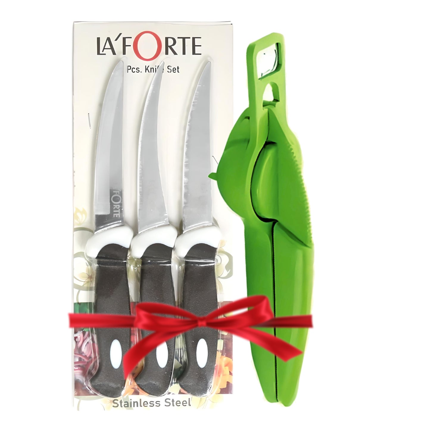 LA' FORTE Lemon Squeezer (2 in 1) and Knife Set Combo