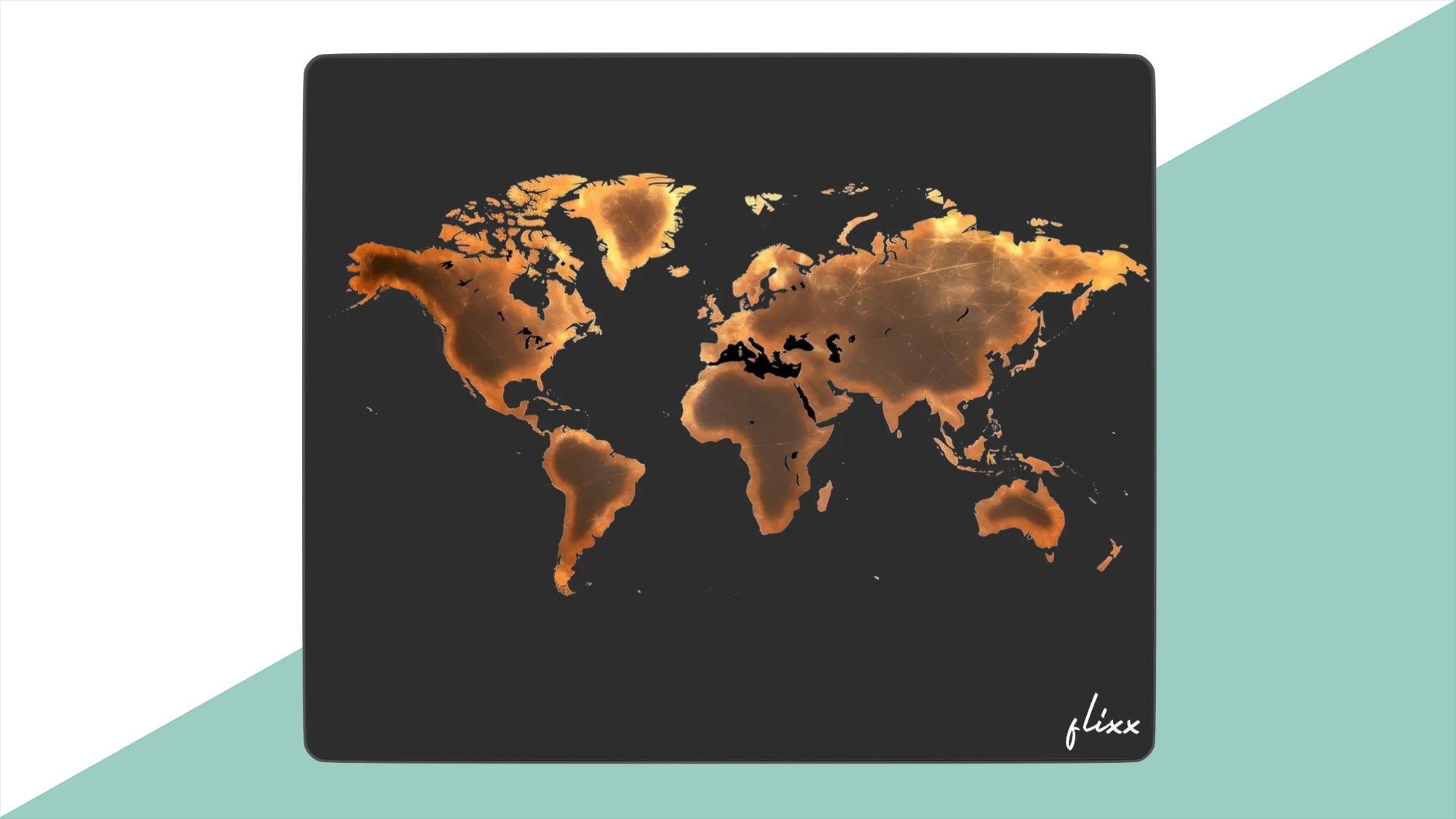 Flixx Computer Laptop Non-Slip Rubber Mousepad (3 mm ) World Map