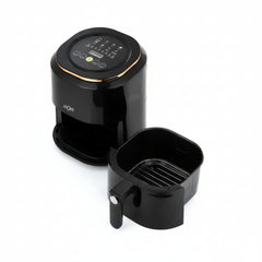 La’FORTE 1400W Digital Air Fryer – 6 Litre XL Capacity | Touch Control Panel | See-Through Window | Oil-Free Frying for Fries, Samosa, Chicken, Paneer & More | Smart Hot Air Circulation Technology | Black & Copper Finish