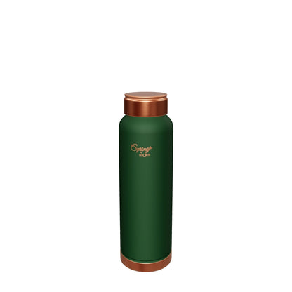 LA'FORTE Copper Water Bottle, Pure, 1000 ml Sea Green