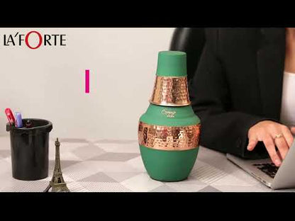 LA'FORTE  Copper Bottle Venus Jar 1400 ml (Sea Green)