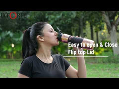 LA' FORTE Pure Copper Water Bottle with Shaker Lid