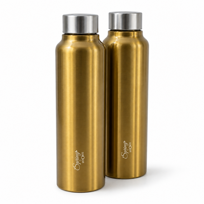 Spring by LA' FORTE Urban 1L Steel Bottles – Pack of 2