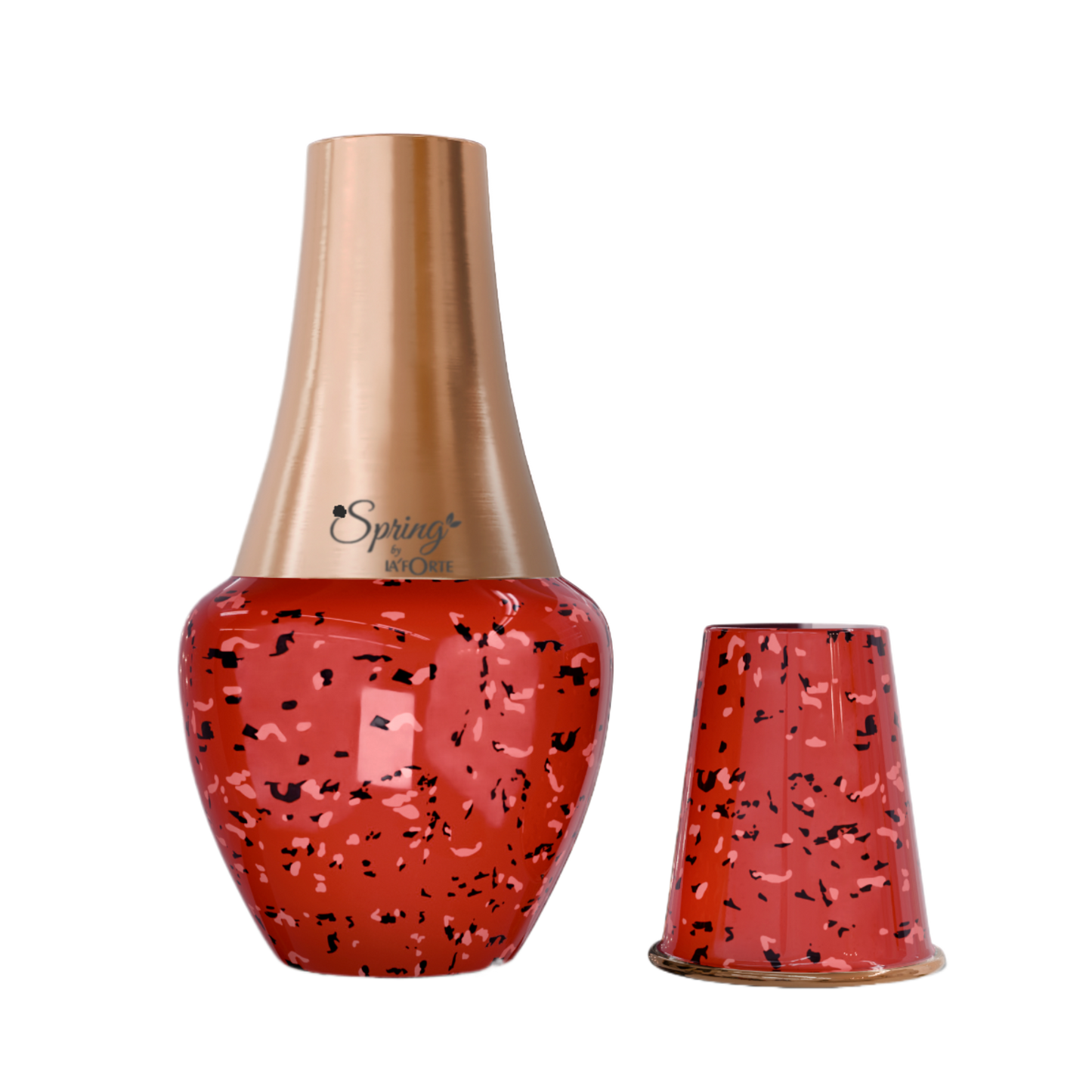 LA'FORTE  Copper Bottle Venus Jar 1400 ml (Ruby Red)