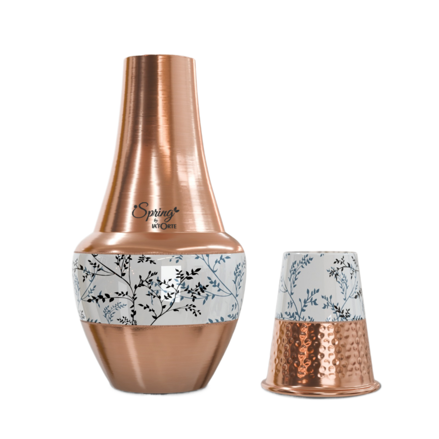 LA'FORTE  Copper Bottle Venus Jar 1400 ml (Black Leaf)