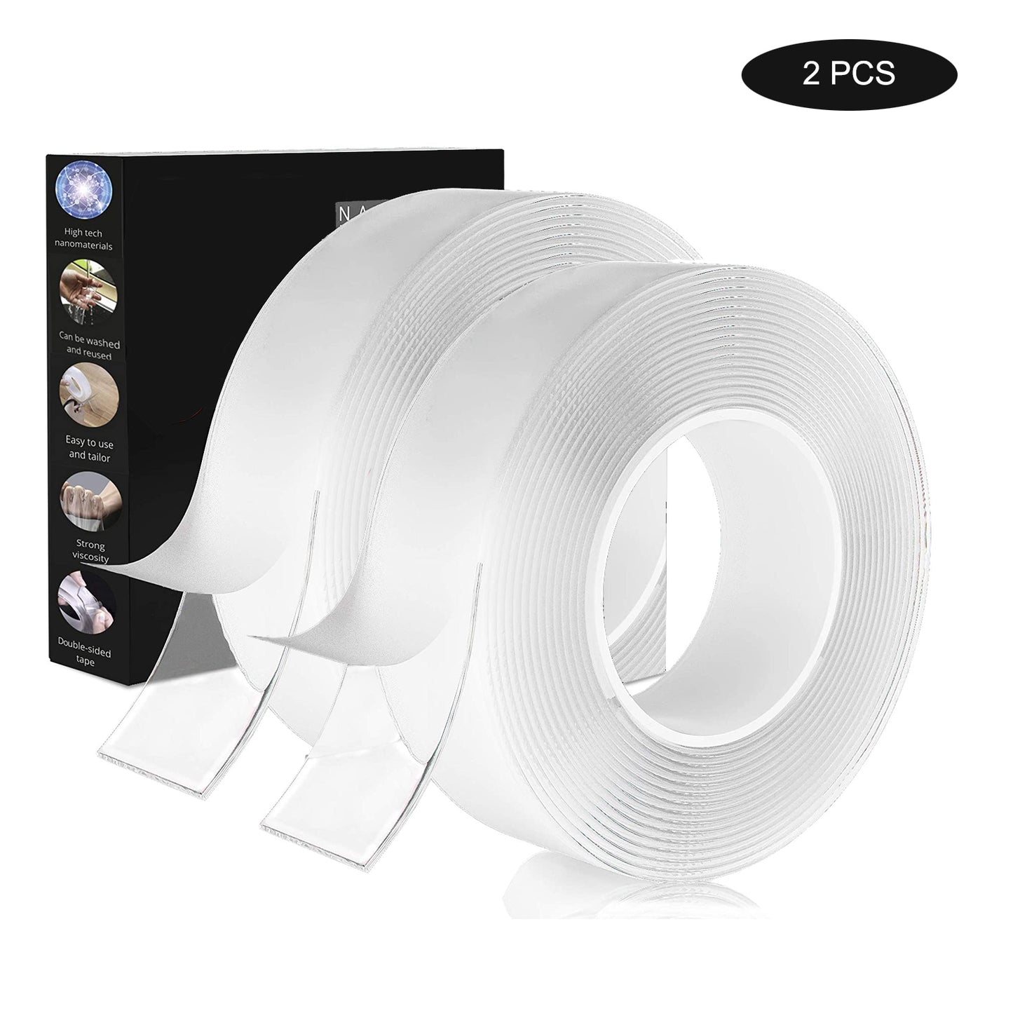 Nano Double Sided Tape Transparent 02 Pcs – LA'FORTE