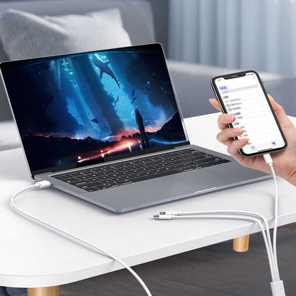 LA' FORTE 3 in 1 Charging Cable (Micro, C & Iphone Connectors)