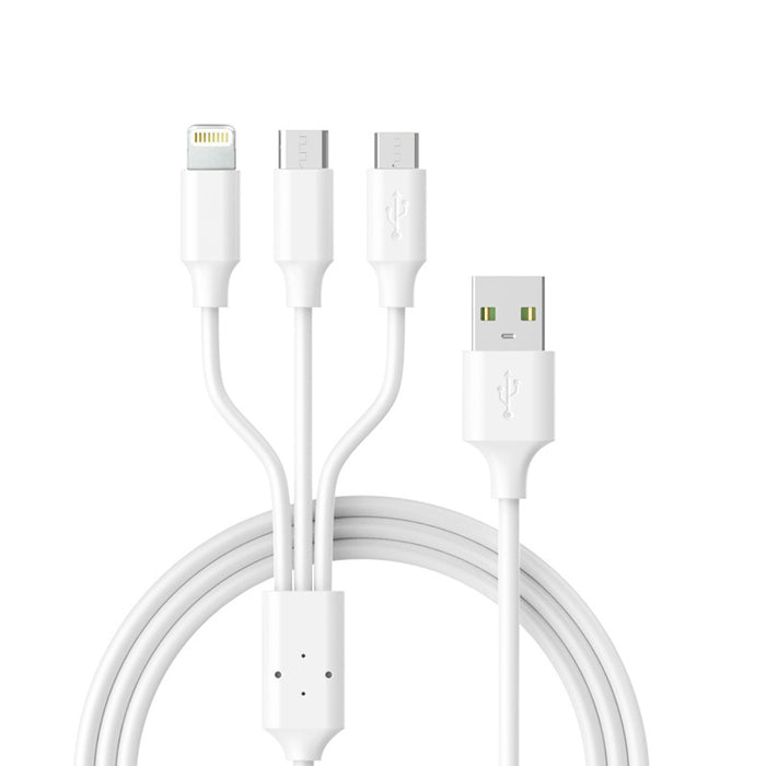 Flixx 3-in-1 USB-C, Micro USB & Lightning Cable