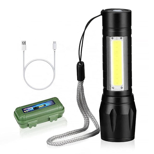 Flixx Mini Rechargeable LED Torch with COB Light