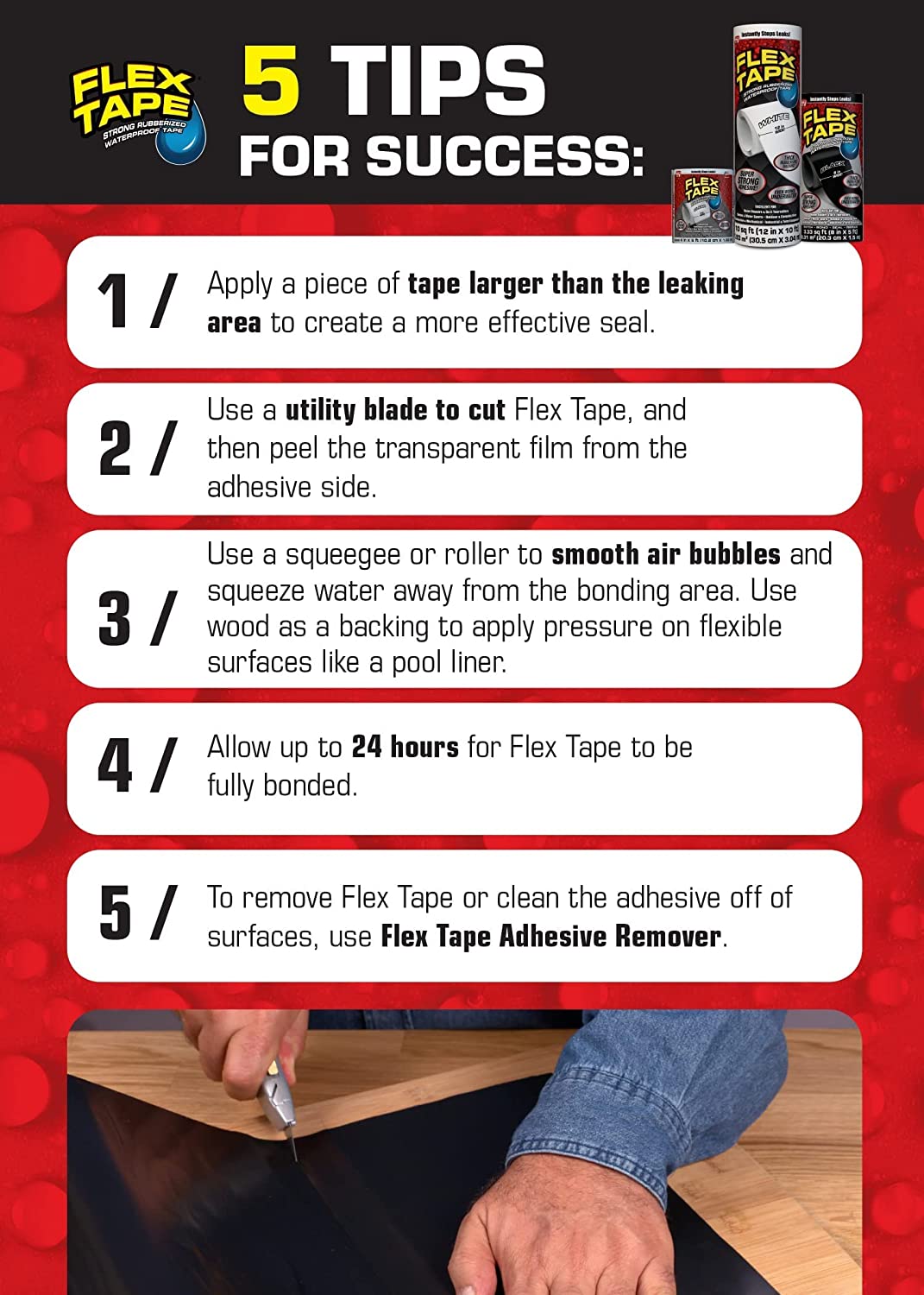 Flex Tape instructions