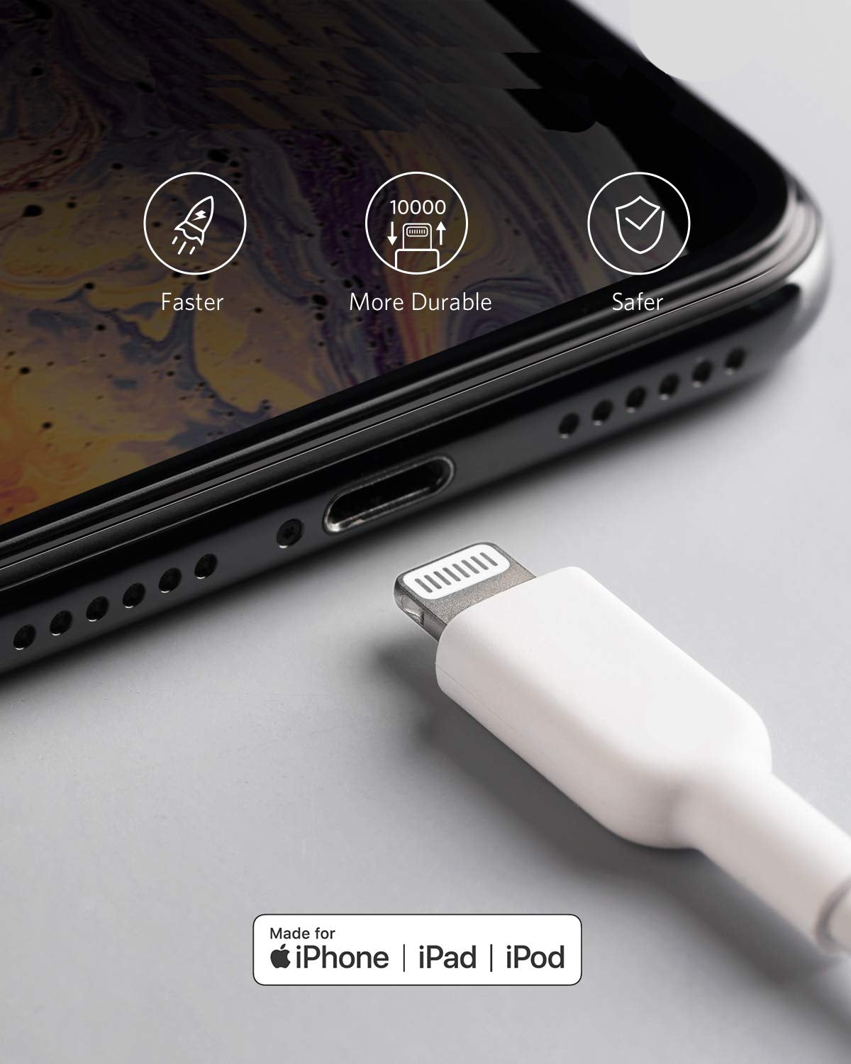 LA' FORTE Fast Apple iPhone, iPad, charging and Lightning Cable